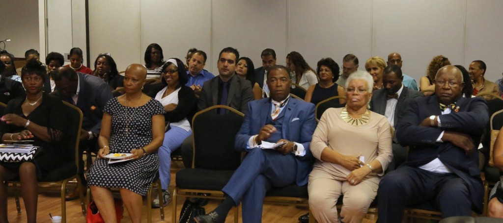 Audience listens intently at the WMBE seminar held at the African American Museum Hempstead New York.
